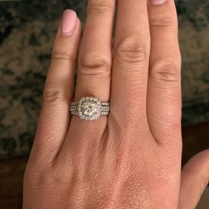 Engagement Ring and Two Wedding Bands